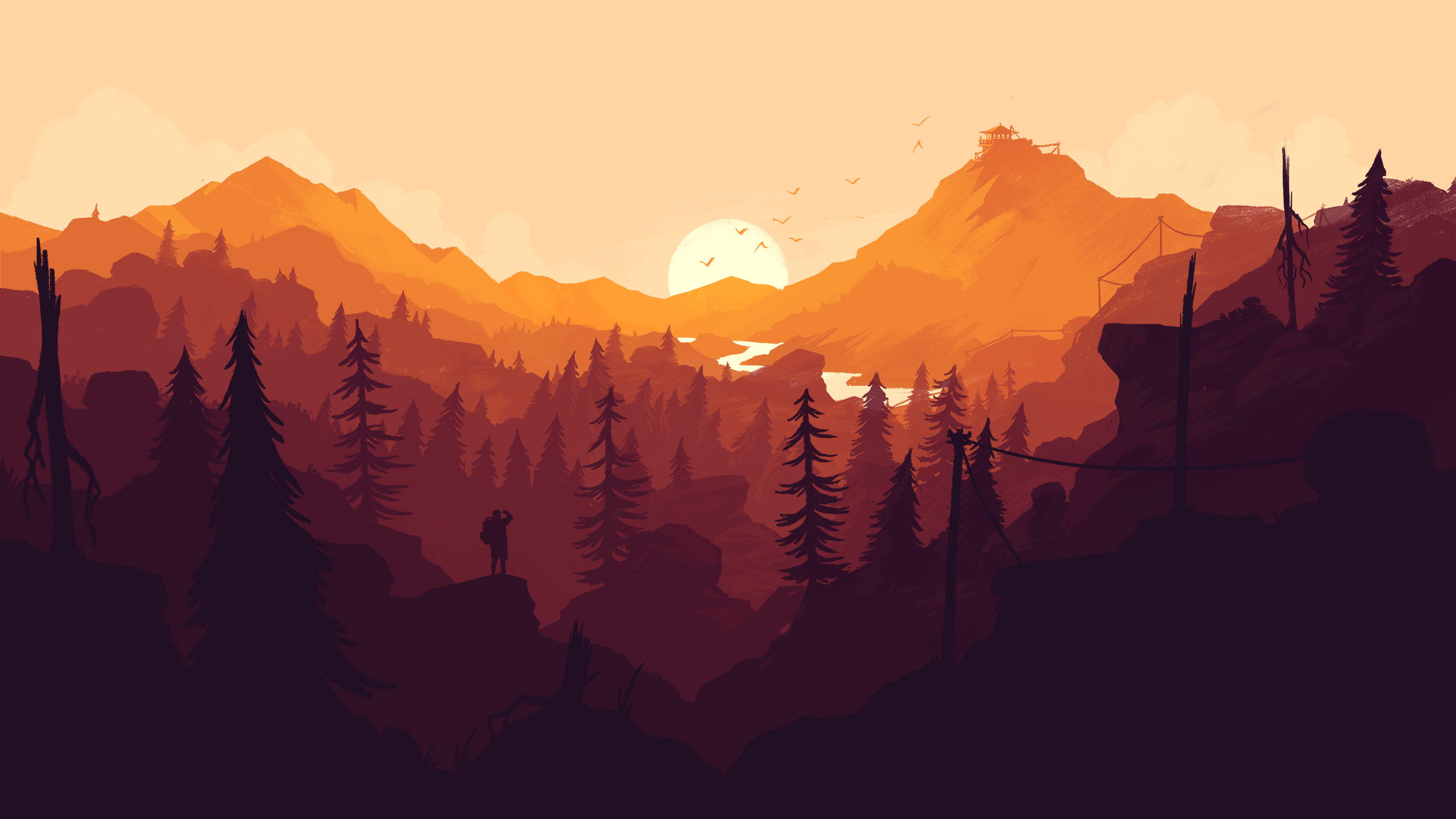 Landscape from the game "Firewatch"